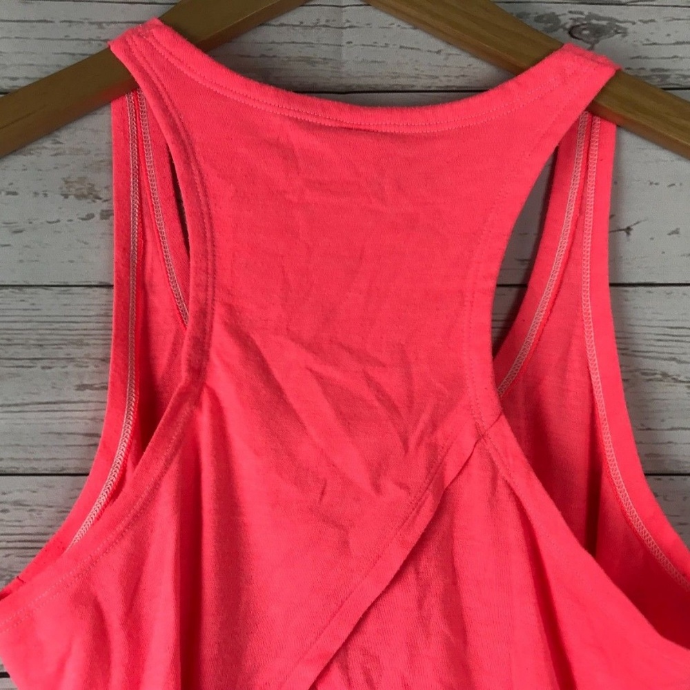 Pink/Coral Under Armour Open Back Racerback Tank - Picture 8 of 8